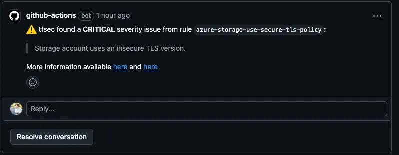 tfsec comment